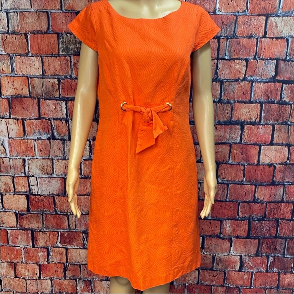 Jessica Howard Textured Orange Dress‎